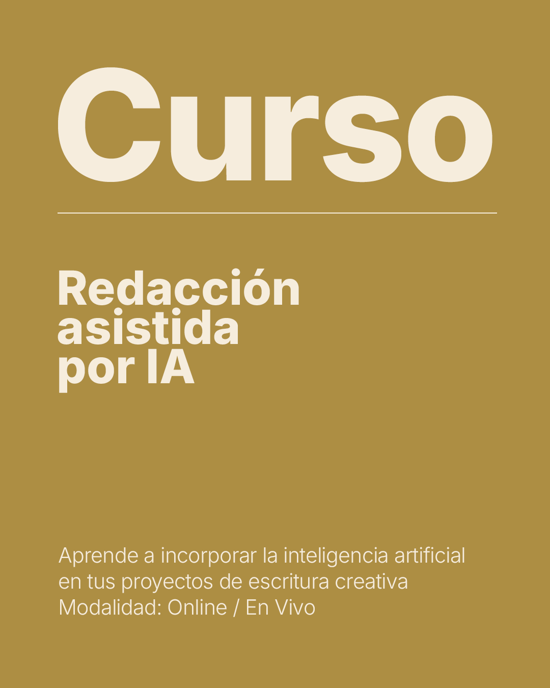 Curso "Redacción asistida por IA" (4 clases)